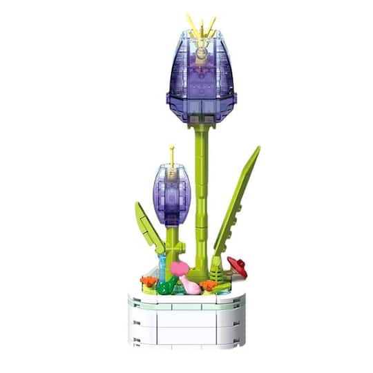 Wiizardi Tulip Building Brick Potted Flowers Set